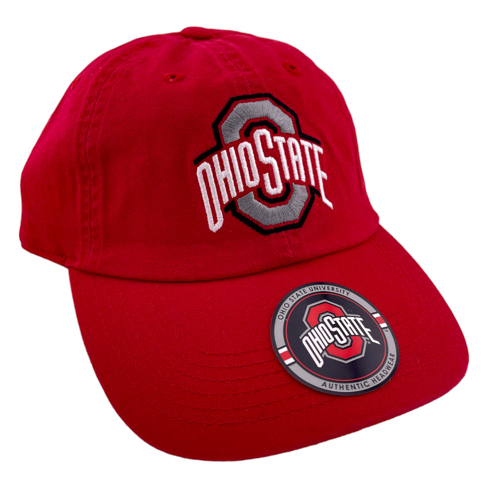 Ohio State University Buckeyes NCAA Ohio State‎ Logo Red Adjustable Dad Hat Cap